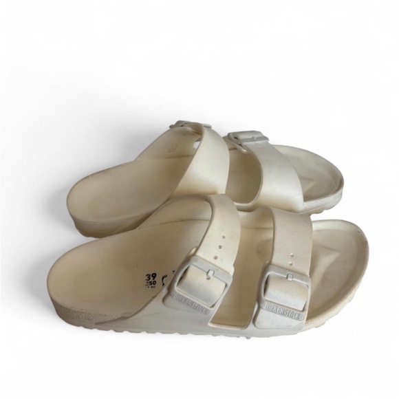 Birkenstock Arizona Eva White Buckle Slide Sandals Women’s Size EUR39 - Picture 2 of 8